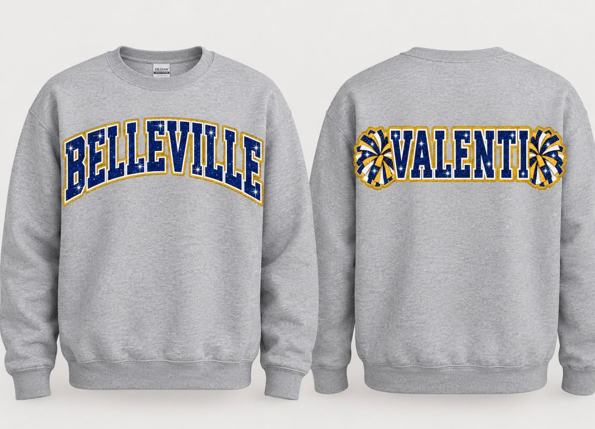 Custom Belleville Cheer Crewneck 📣