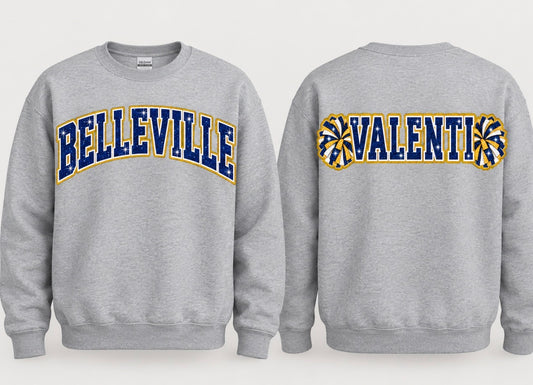 Custom Belleville Cheer Crewneck 📣