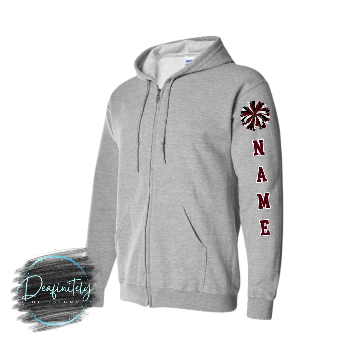 NUTLEY RAIDERS YOUTH AND ADULT CUSTOM CHEER FULL ZIP UP HOODIE