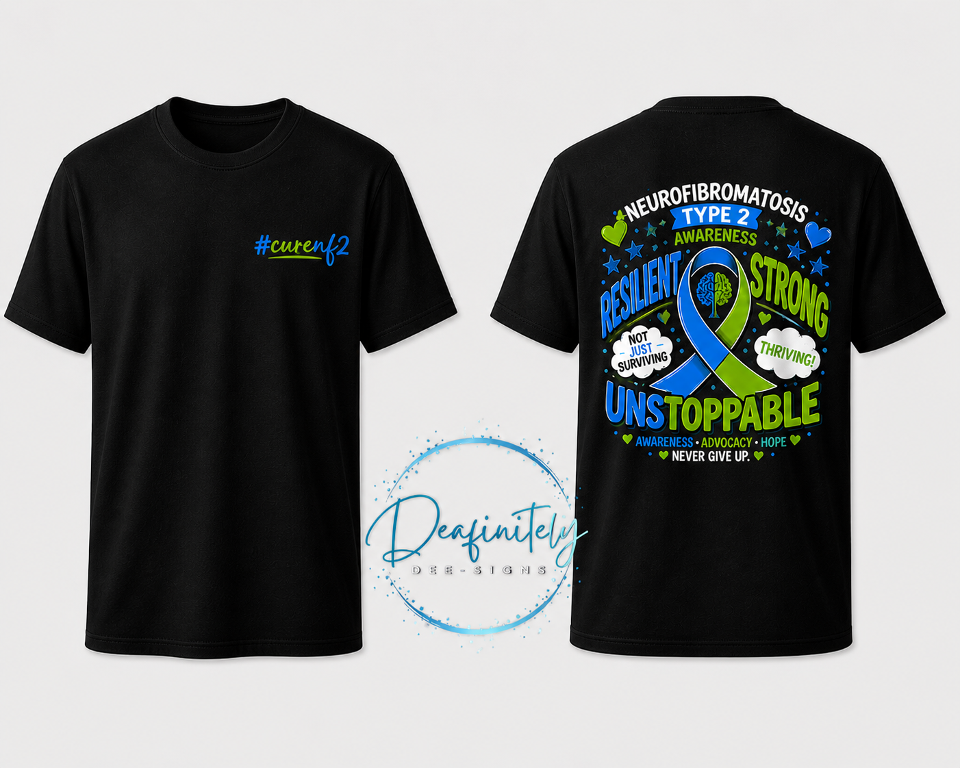 💙💚 Neurofibromatosis Type 2 Awareness Tee 💙💚