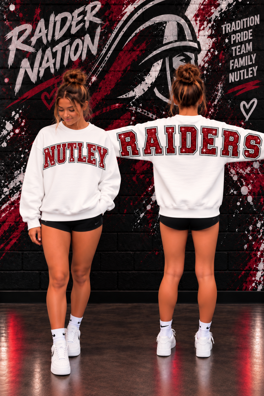 Nutley Raider’s Faux Glitter Crewnecks