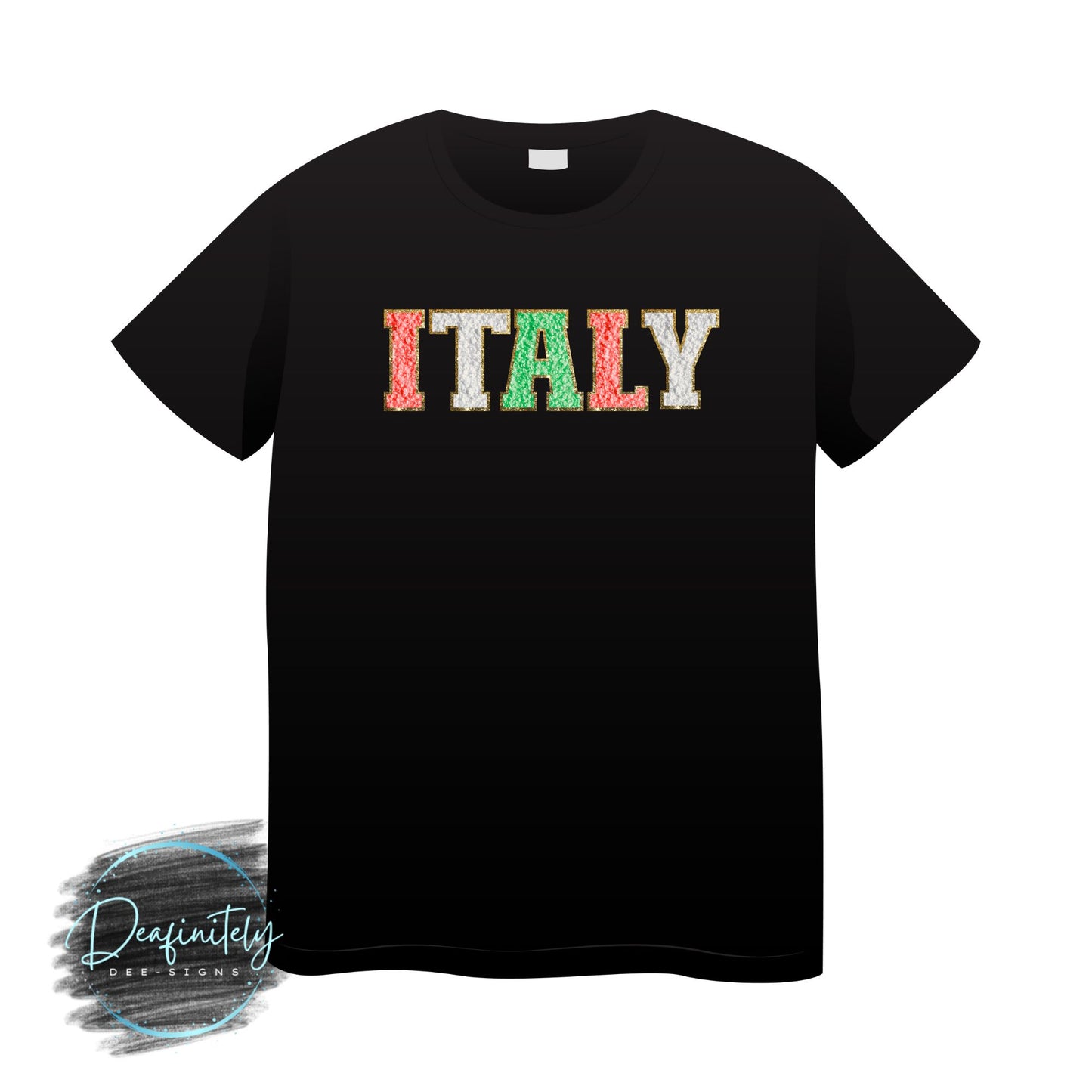 Italy Design in Varsity Faux Patches
