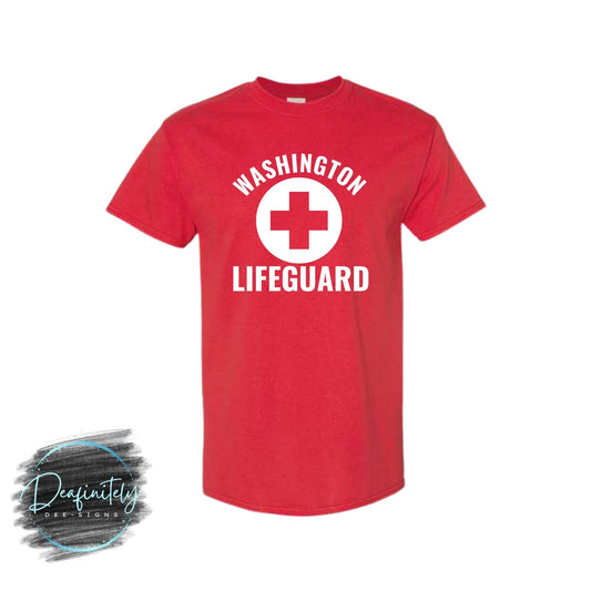WASHINGTON LIFEGUARD HALLOWEEN TEE OR HOODIE