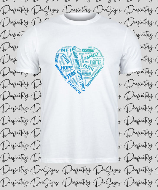 Words in My Heart T-Shirt for NF1      YOUTH!!!
