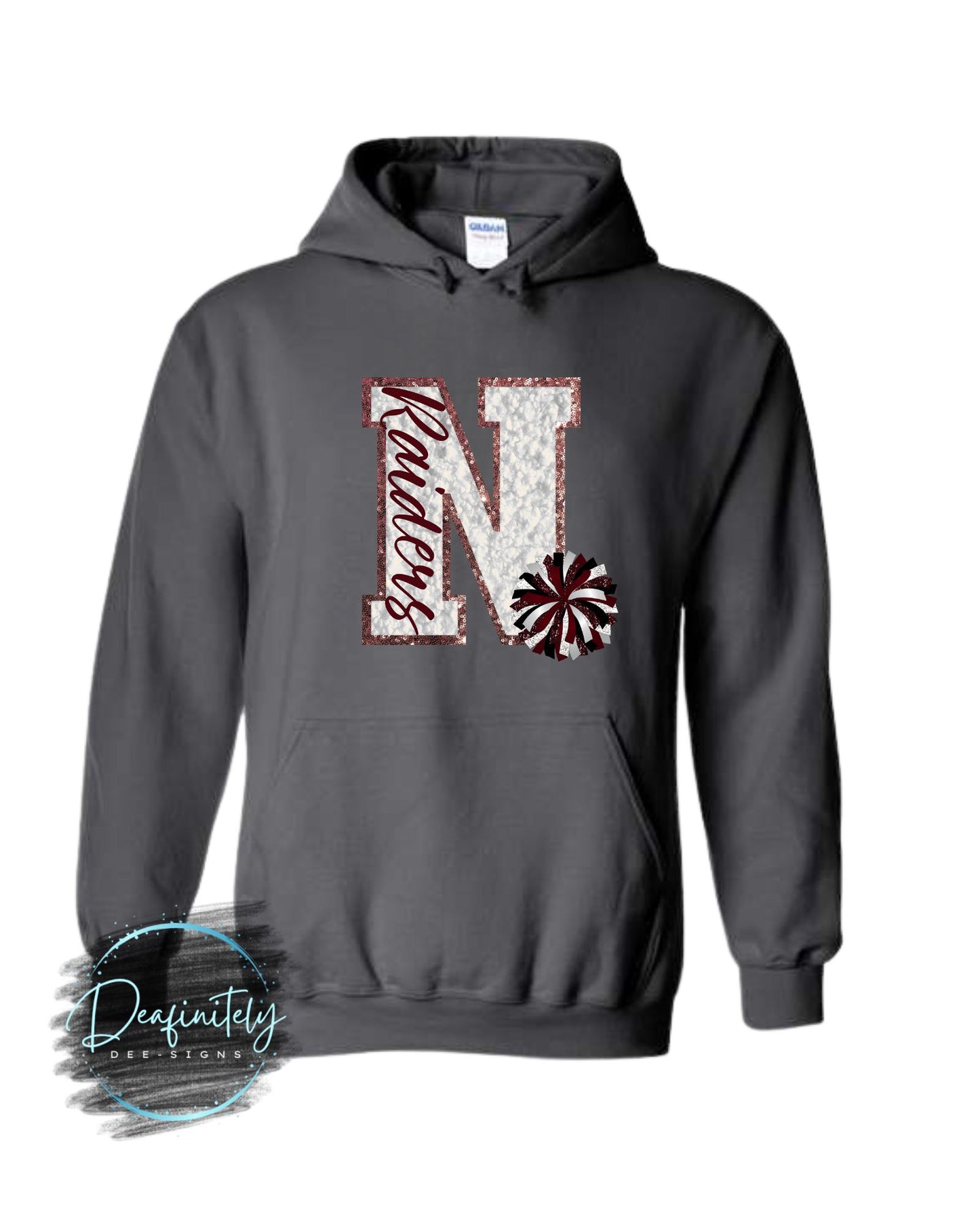 Nutley Raiders Faux Glitter Cheer Hoodie