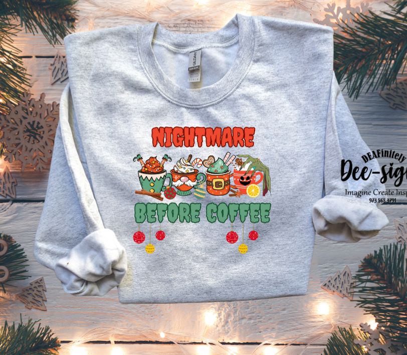 Nightmare Before Coffee Crewneck Sweatshirt