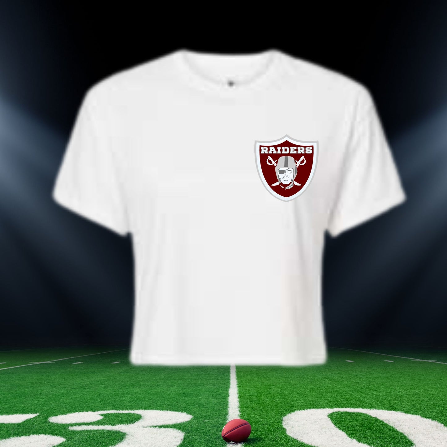 Custom Football  Player Number Crop Top