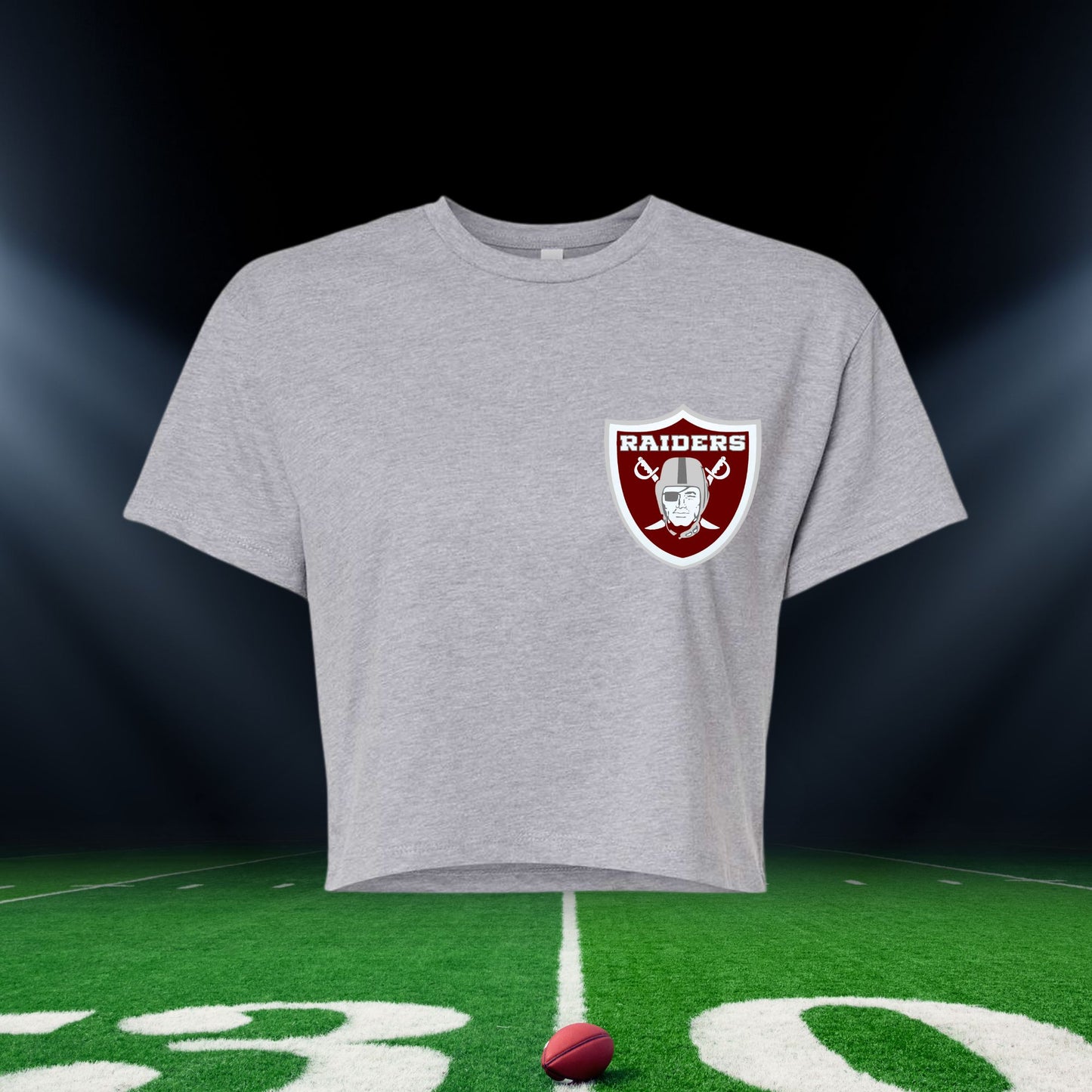 Custom Football  Player Number Crop Top